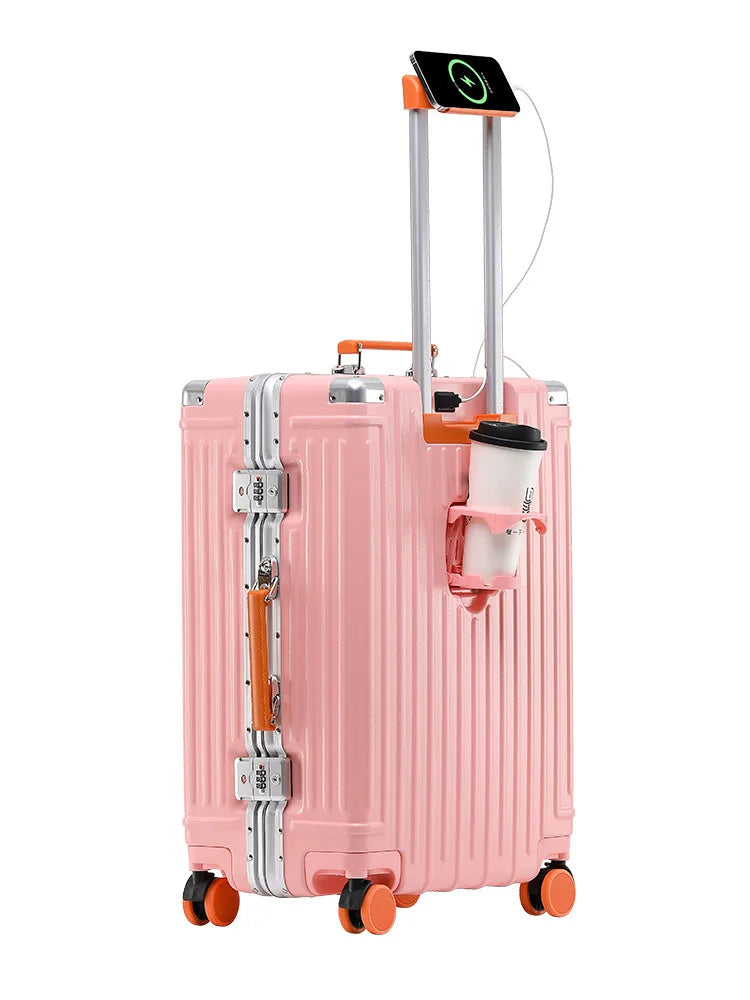 Trolly ABS Suitcase 4 Wheels 26 Inch | Pink Trolly ABS Suitcase 4 Wheels 26 Inch | Pink